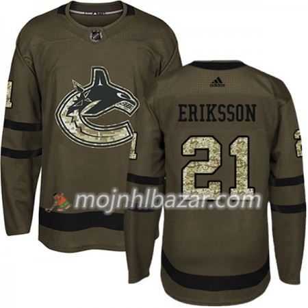 Dresovi Vancouver Canucks Loui Eriksson 21 Adidas 2017-2018 Camo Zelena Authentic - Muške Dresovi Vancouver Canucks Loui Eriksson 21 Adidas 2017-2018 Camo Zelena Authentic - Muške